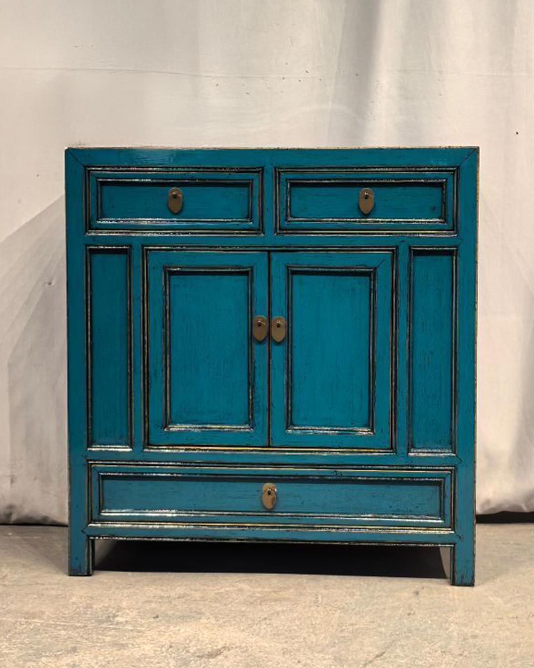 B489-4 Mobile Tibet 2 ante 3 cassetti blu (85x40x90) - immagine 1