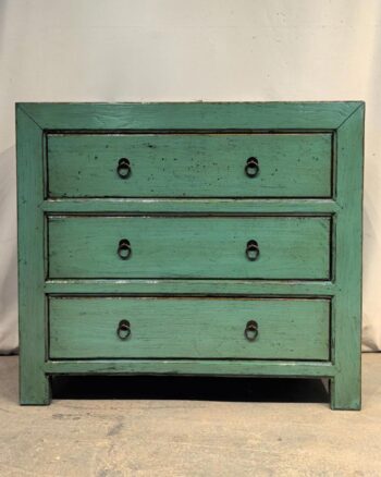 Mobile tibetano 3 cassetti verde (90x45x80)