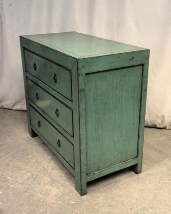 Mobile tibetano 3 cassetti verde (90x45x80) - immagine 2
