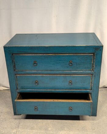 Mobile tibetano 3 cassetti azzurro (90x45x80) - immagine 2