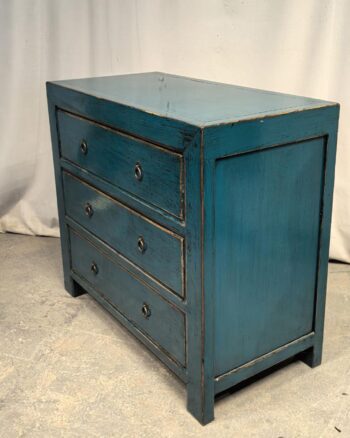 Mobile tibetano 3 cassetti azzurro (90x45x80) - immagine 3