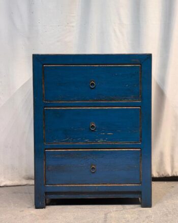 Mobile tibetano 3 cassetti blu (65x42x85)