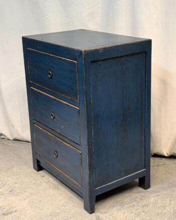 Mobile tibetano 3 cassetti blu (65x42x85) - immagine 3