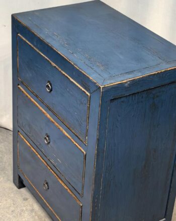Mobile tibetano 3 cassetti blu (65x42x85) - immagine 4