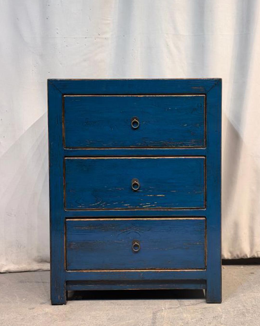 H17 Mobile tibetano 3 cassetti blu (65x42x85) - immagine 1