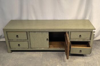 Consolle tibetana 4 cassetti 2 ante (150x40x50)