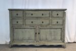 Mobile tibetano 2 ante 6 cassetti grigio (160x43x110)