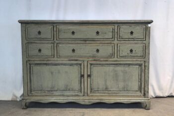 Mobile tibetano 2 ante 6 cassetti grigio (160x43x110)