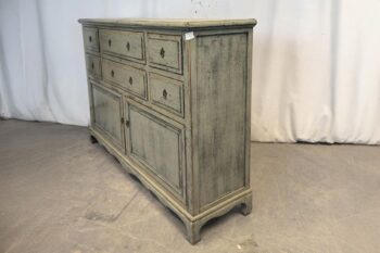 Mobile tibetano 2 ante 6 cassetti grigio (160x43x110) - immagine 3