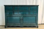 Mobile tibetano 2 ante 6 cassetti azzurro (160x43x110)