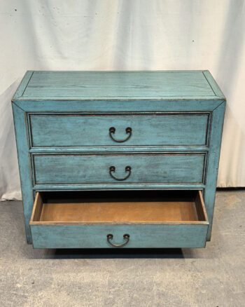 Mobile tibetano 3 cassetti azzurro (95x40x80) - immagine 2
