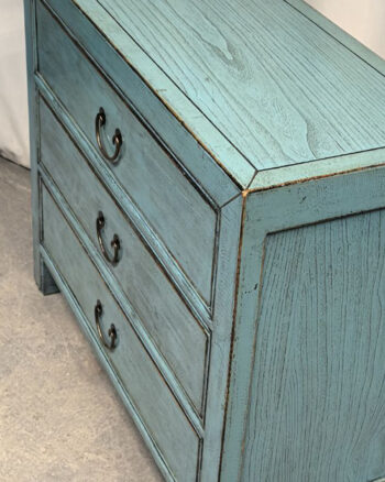 Mobile tibetano 3 cassetti azzurro (95x40x80) - immagine 3