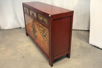 Mobile tibet dipinto a mano 2 ante 3 cassetti (127x40x85) - immagine 3