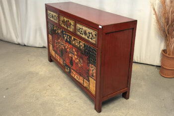 Mobile tibet floreale 2 ante 3 cassetti (127x40x85) - immagine 3