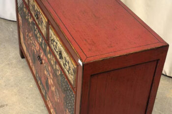 Mobile tibet floreale 2 ante 3 cassetti (127x40x85) - immagine 4
