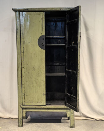 Armadio tibetano 2 ante verde (102x41x176) - immagine 2