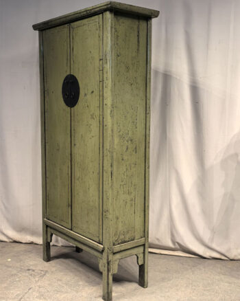 Armadio tibetano 2 ante verde (102x41x176) - immagine 3