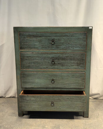 Cassettiera tibetana 4 cassetti verde (88x45x110) - immagine 2