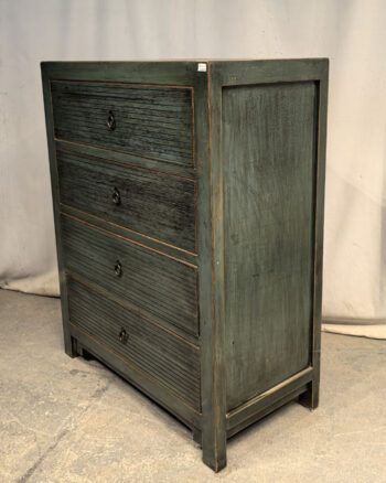 Cassettiera tibetana 4 cassetti verde (88x45x110) - immagine 3