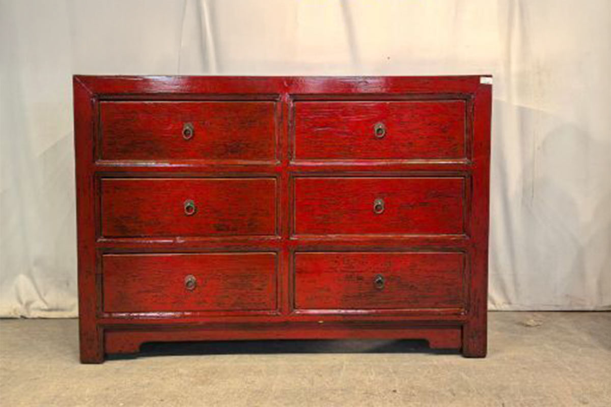 H2601-3 Mobile tibetano 6 cassetti (120x40x84) - immagine 1