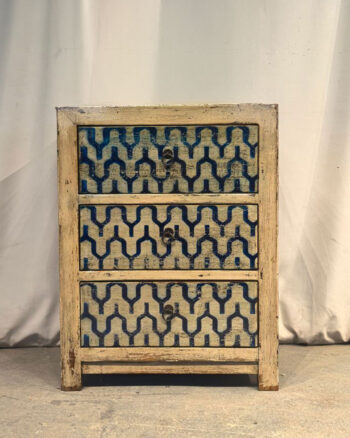 Comodino tibetano geometrico (65x42x85)
