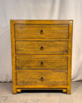 Cassettiera tibetana 4 cassetti senape (88x45x110)