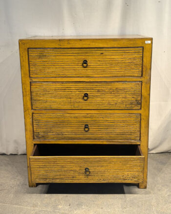 Cassettiera tibetana 4 cassetti senape (88x45x110) - immagine 2