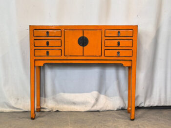 Consolle tibetana arancione (94x25x85)