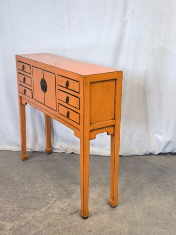Consolle tibetana arancione (94x25x85) - immagine 4
