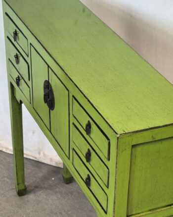 Consolle tibetana verde (94x25x85) - immagine 4