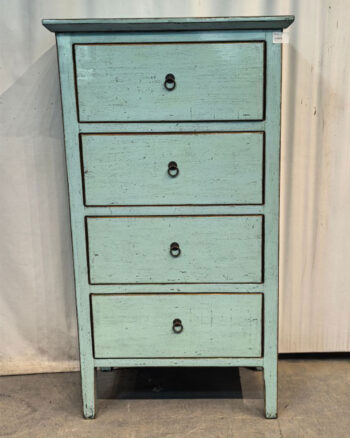 Cassettiera tibetana 4 cassetti azzurra (75x40x135)