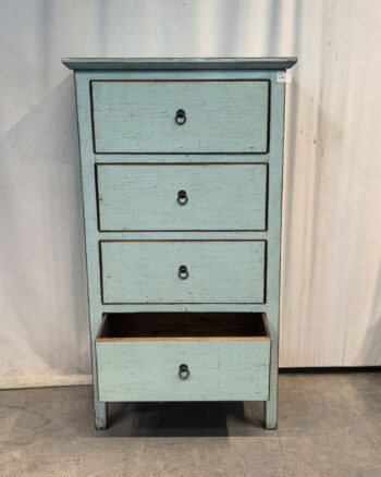 Cassettiera tibetana 4 cassetti azzurra (75x40x135) - immagine 2