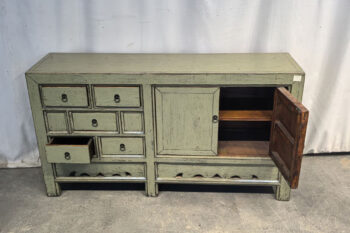 Mobile tibetano consolle grigio-verde (150x40x82) - immagine 2