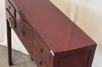 Consolle tibetana rossa (94x25x85) - immagine 4