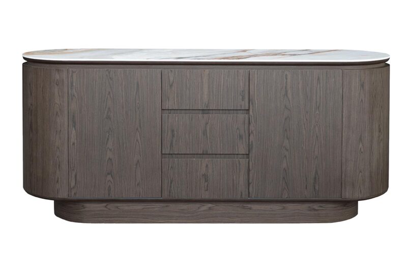 Credenza Luxor con piano in ceramica effetto marmo
