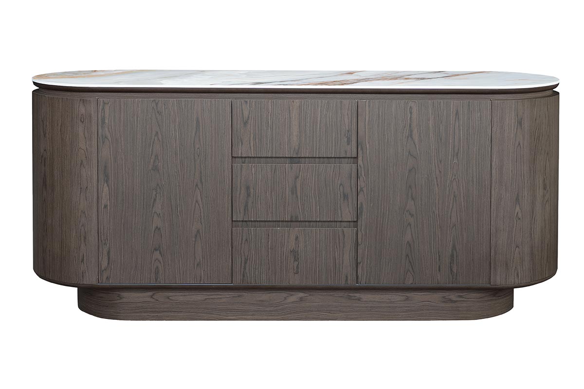 C8626313-WAL-BGE-CBG26313-2 Credenza Luxor con piano in ceramica effetto marmo