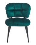 Sedia Glamour velluto verde petrolio