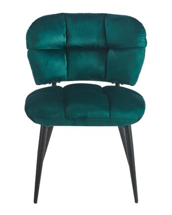Sedia Glamour velluto verde petrolio