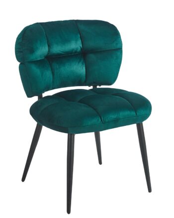 Glamour sedia imbottita in velluto verde petrolio - immagine 2