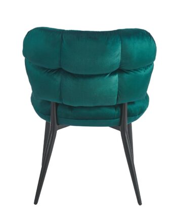 Glamour sedia imbottita in velluto verde petrolio - immagine 3