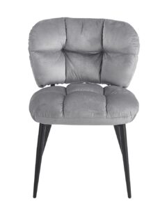 Sedia Glamour velluto grigio