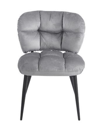 Sedia Glamour velluto grigio