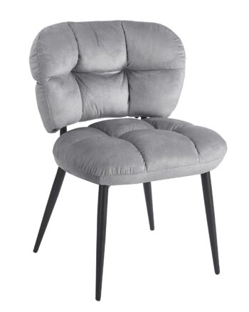 Sedia Glamour velluto grigio