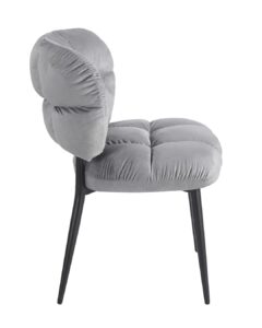 Sedia Glamour velluto grigio
