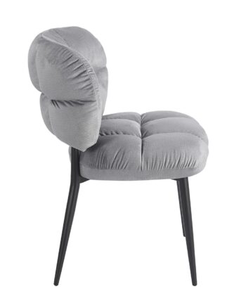 Sedia Glamour velluto grigio