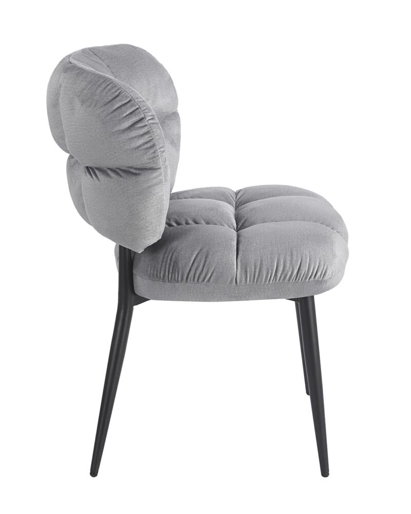 Sedia Glamour velluto grigio