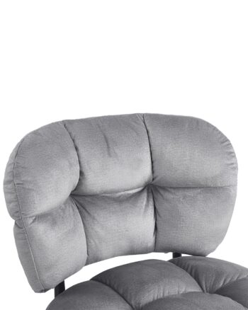 Sedia Glamour velluto grigio