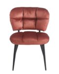 Sedia Glamour velluto terracotta