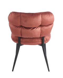 Sedia Glamour velluto terracotta