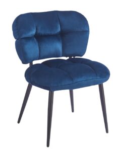 Sedia Glamour velluto blu